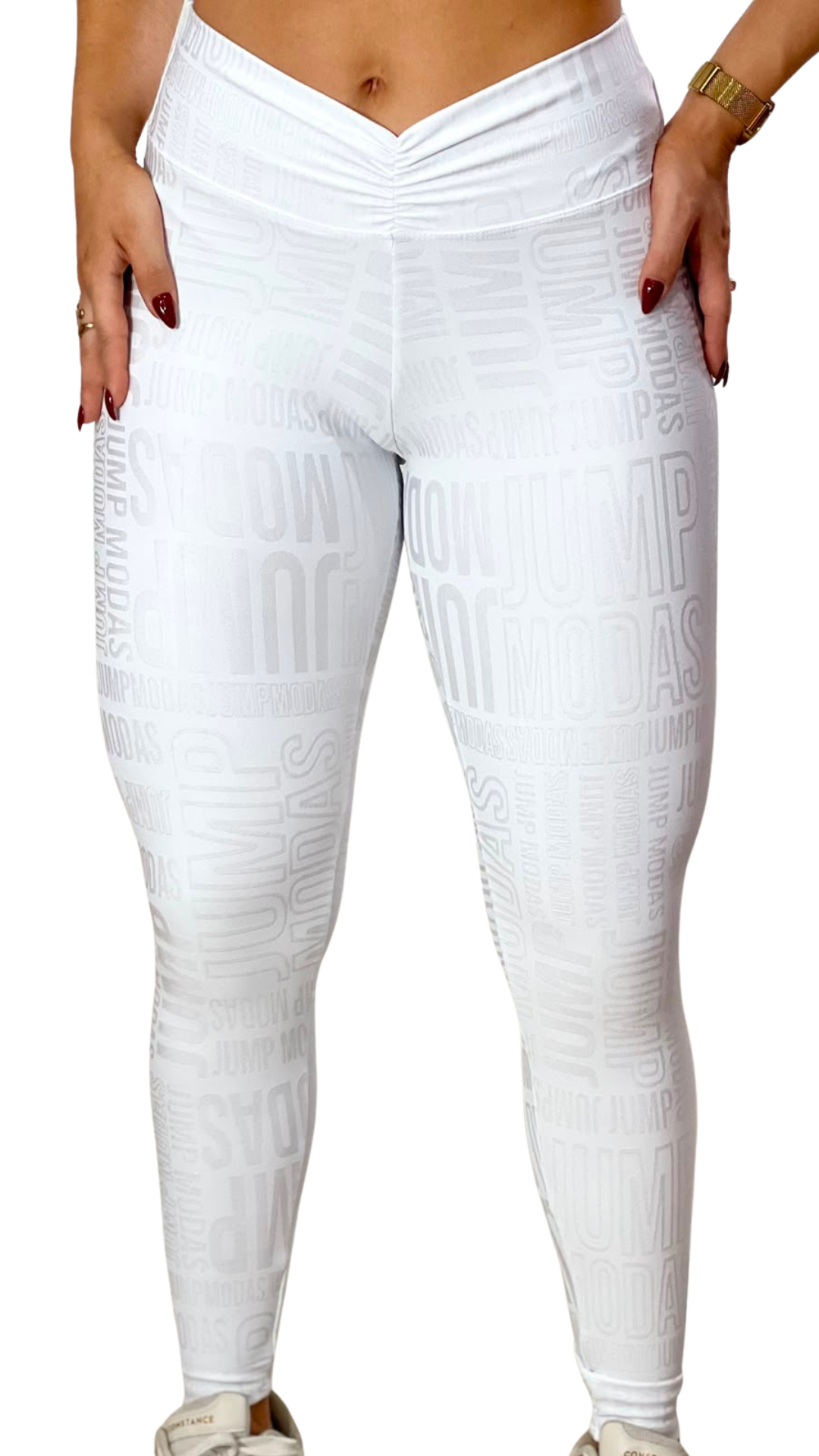 Legging Fitness Cintura Alta Branca Jump Modas