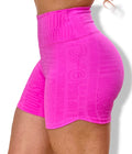 Short Cintura Alta Rosa Pink Logo All-Over