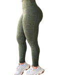 Legging Cintura Alta Verde Militar Logo All-Over