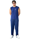 Calça Masculina Azul Marinho — Faixa Lateral em Tela