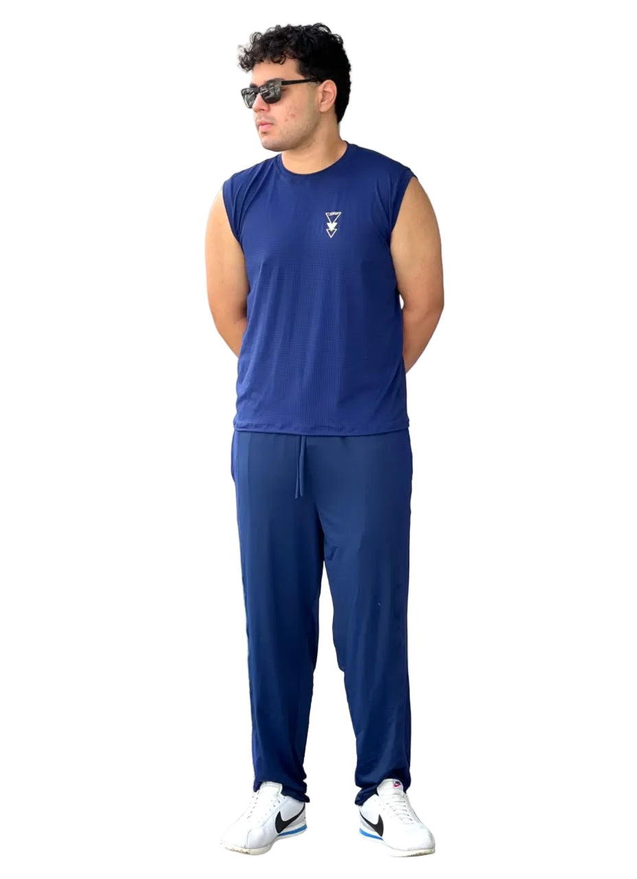 Machão Masculino Azul Marinho em Tela Perfurada