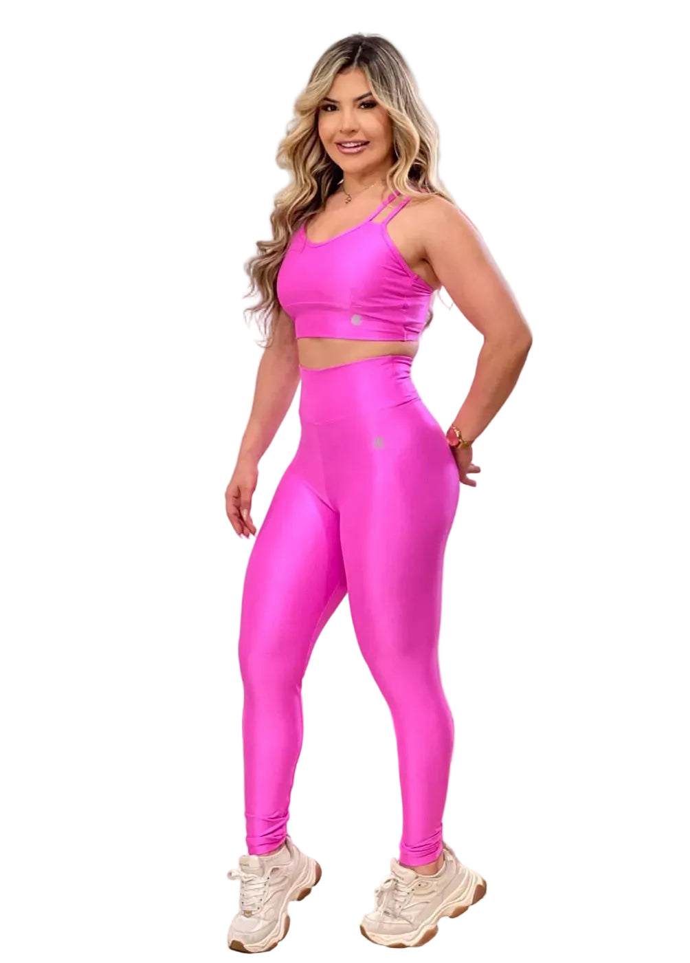 Top Alças Cruzadas Canelado — Rosa Pink | Paula Marrocos Signature