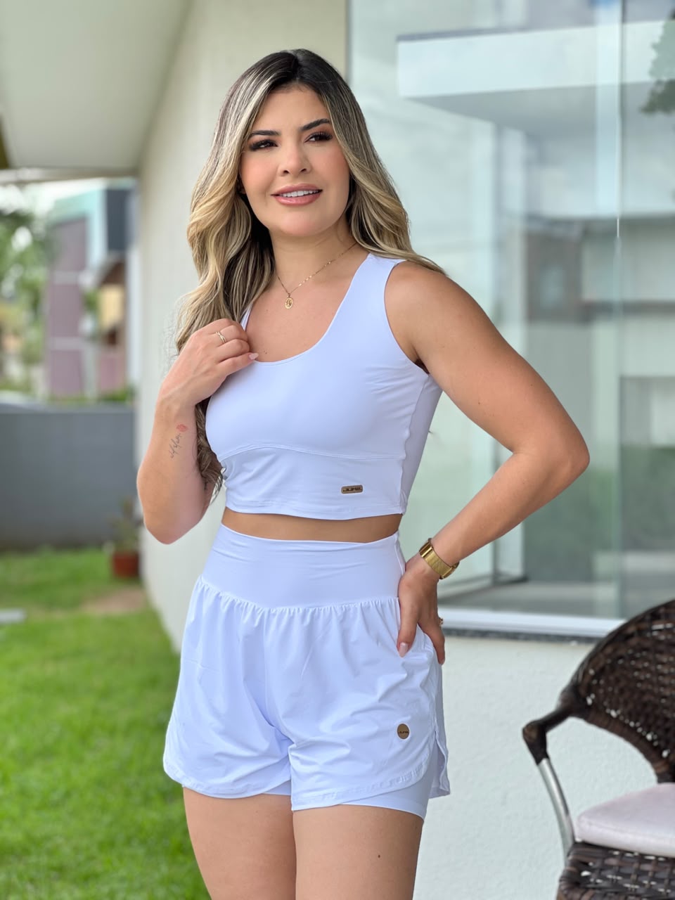 Top Regata Cropped Branco