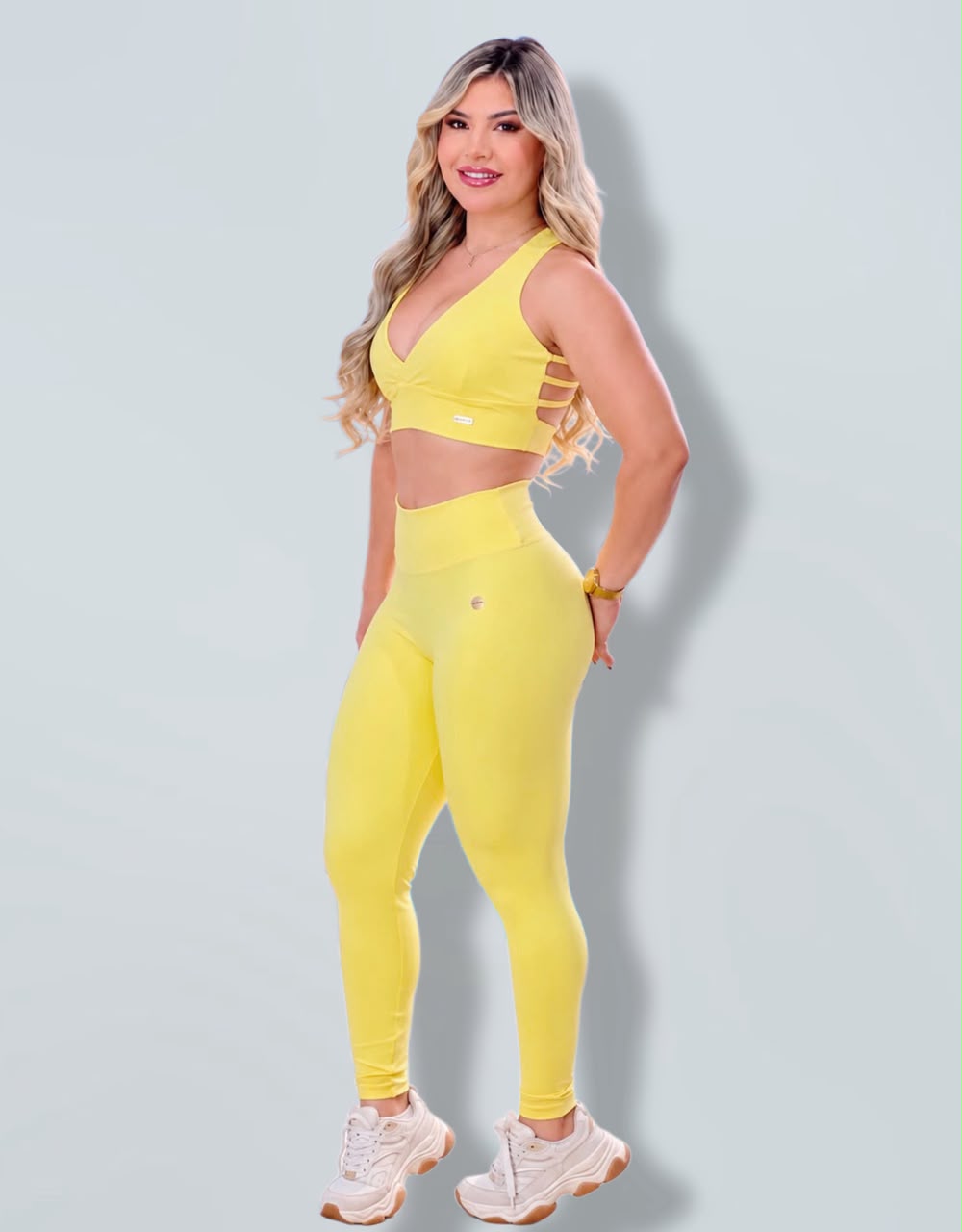 Legging Cintura Alta Amarela
